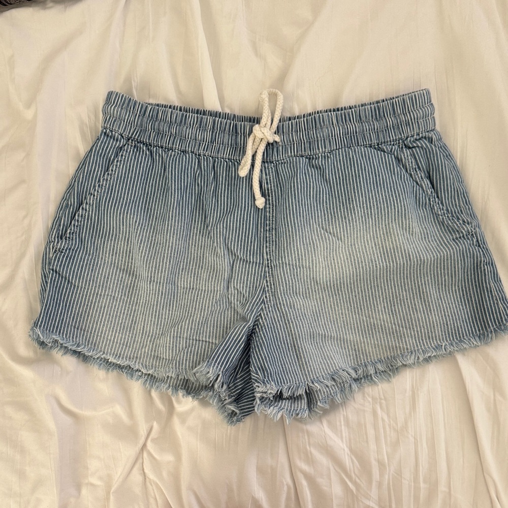 Aerie Blue Striped Shorts